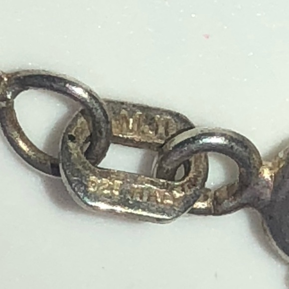 VTG Sterling Silver & Cz Crystal Sparkle Ball Affixed Pendant 16” - Picture 4 of 8